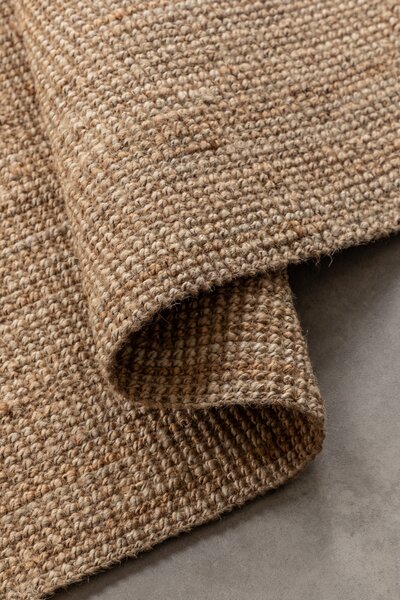 Hanse Home, Kusový koberec Bouclé Jute 105974 Natural Golden, 120x170, béžová, chodba / předsíň