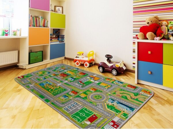 Dětský koberec PLAYTOWN 120x170 cm pestrobarevná/město