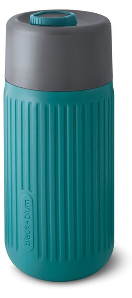 Skleněný cestovní hrnek, 340ml, Black+Blum, tyrkysový
