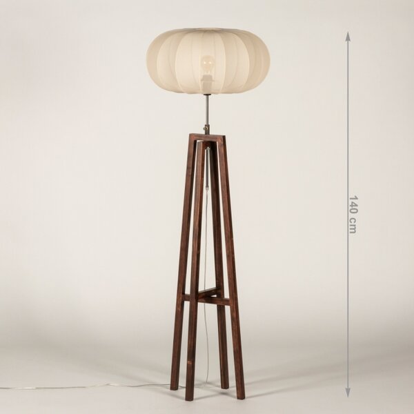 Stojací designová lampa Paola Yapan and Dark Brown (LMD)