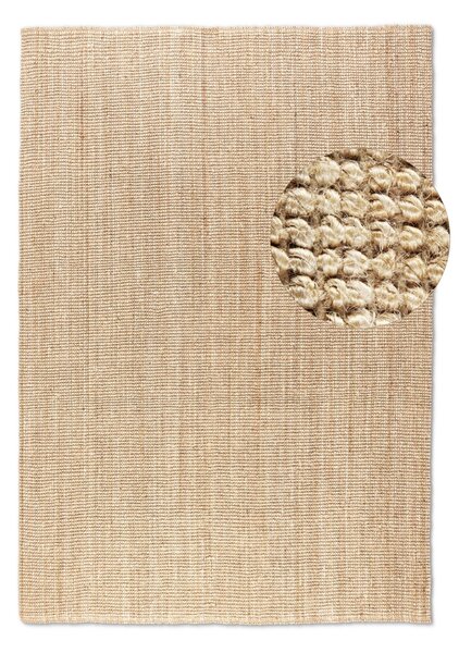 Hanse Home, Kusový koberec Bouclé Jute 105974 Natural Golden, 120x170, béžová, chodba / předsíň