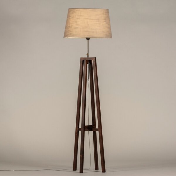 Stojací designová lampa Paola Soffito Taupe and Dark Brown (LMD)