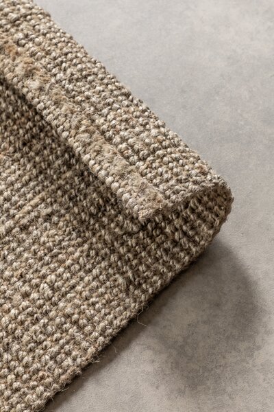 Hanse Home, Běhoun Bouclé Jute 105975 Grey Brown, 80x200, hnědá, chodba / předsíň