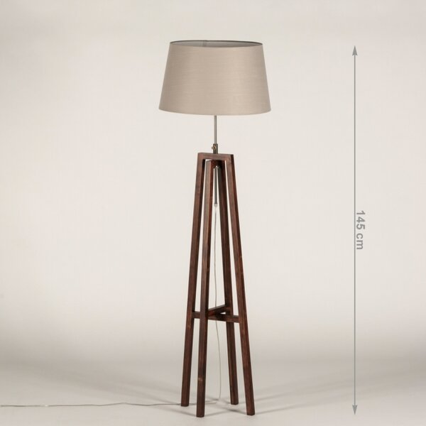Stojací designová lampa Paola Soffito Taupe and Dark Brown (LMD)
