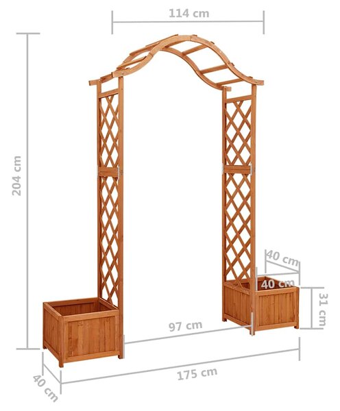 Zahradní pergola s truhlíky masivní jedle 316388