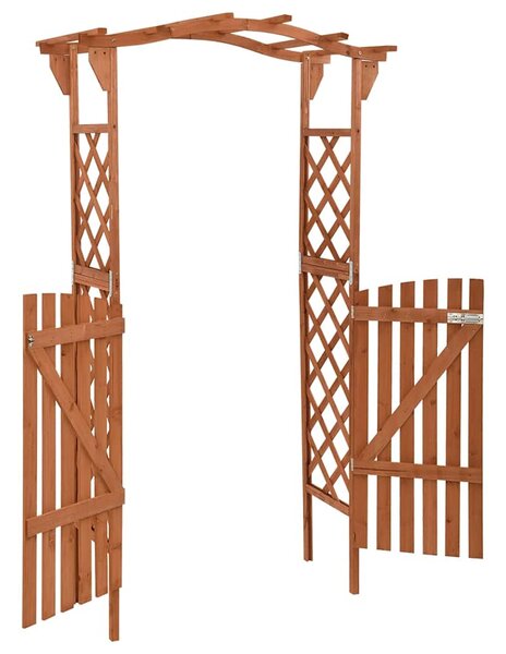 Pergola s brankou 116 x 40 x 204 cm masivní jedle 316389