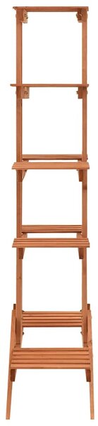 Stojan na květiny 83 x 25 x 132 cm masivní jedlové dřevo 316390