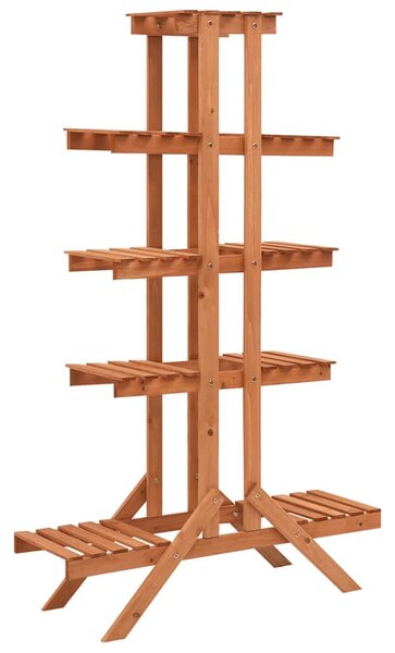 Stojan na květiny 83 x 25 x 132 cm masivní jedlové dřevo 316390