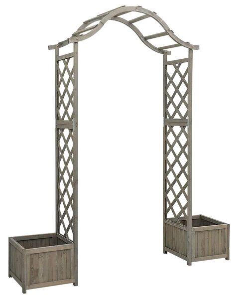 Zahradní pergola s truhlíky šedá masivní jedle 316392