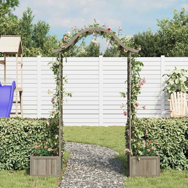 Zahradní pergola s truhlíky šedá masivní jedle 316392