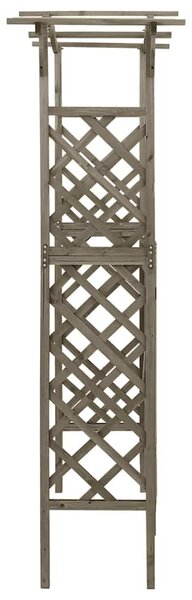 Pergola s brankou 116 x 40 x 204 cm šedá masivní jedle 316393