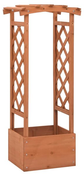 Truhlík s trelážovým obloukem 49 x 39 x 117 cm jedlové dřevo 316391
