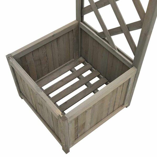 Zahradní pergola s truhlíky šedá masivní jedle 316392