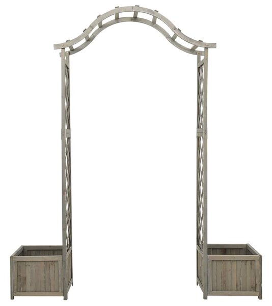 Zahradní pergola s truhlíky šedá masivní jedle 316392