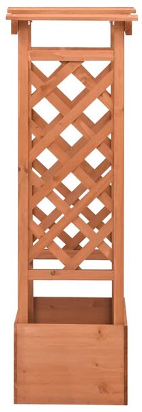 Truhlík s trelážovým obloukem 49 x 39 x 117 cm jedlové dřevo 316391