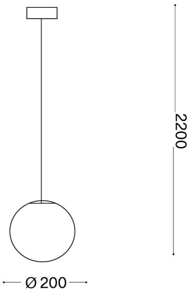 Ideal Lux - Lustr na lanku MAPA 1xE27/42W/230V pr. 20 cm bílá