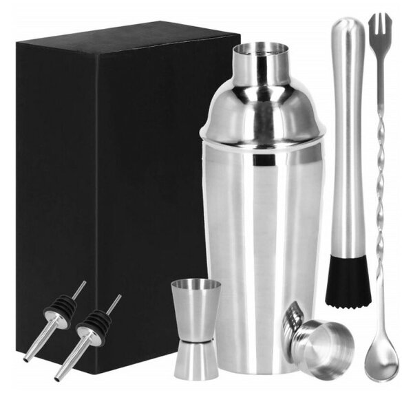 Barmanská sada 550 ml SPRINGOS Lounge KI0013 6ks stříbrná