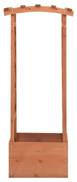 Truhlík s trelážovým obloukem 49 x 39 x 117 cm jedlové dřevo 316391