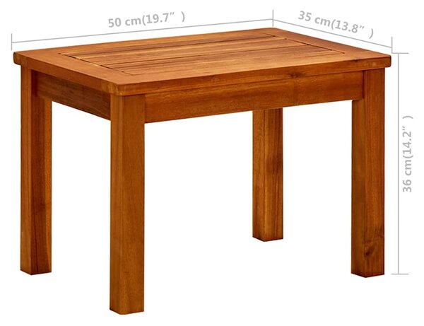 Zahradní konferenční stolek 50 x 35 x 36 cm masivní akácie 316398