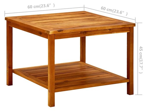Konferenční stolek 60 x 60 x 45 cm masivní akáciové dřevo 316403