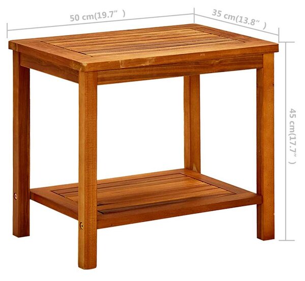 Konferenční stolek 50 x 35 x 45 cm masivní akáciové dřevo 316404