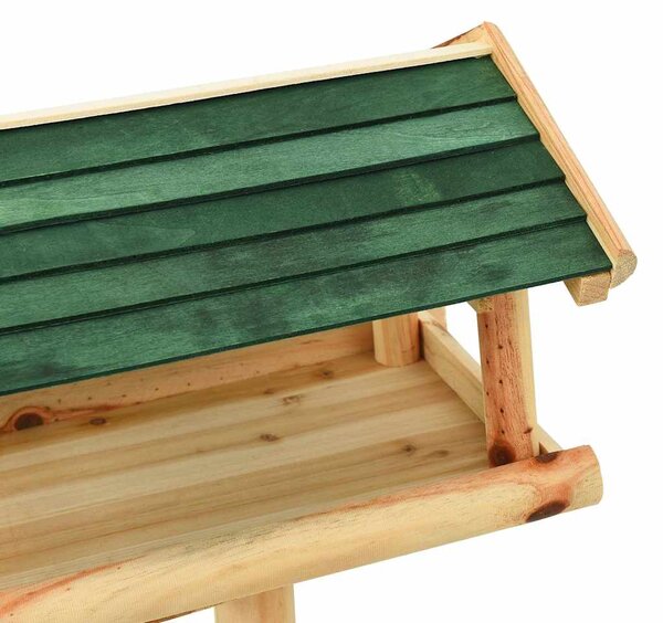 Krmítko se stojanem 37 x 28 x 100 cm masivní jedlové dřevo 316418