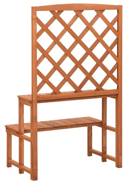 Stojan na květiny s treláží 70 x 42 x 115 cm masivní jedle 316413