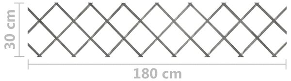 Trelážové ploty 5 ks šedé masivní jedlové dřevo 180 x 30 cm 316423