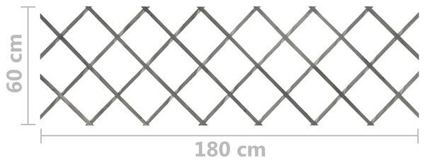 Trelážové ploty 5 ks šedé masivní jedlové dřevo 180 x 60 cm 316424