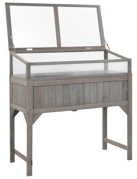 Vyvýšený záhon s pařeništěm 110 x 54 x 120 cm masivní jedle 316472