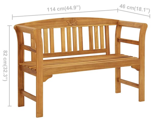 Zahradní lavice 114 cm masivní akáciové dřevo 316497
