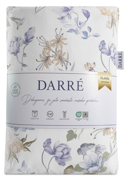 DARRÉ Flanelové povlečení Květy léta Velikost: 140 x 200 + 70 x 90