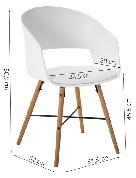 Actona Designová židle Lena bílá
