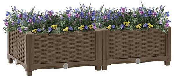 Vyvýšený záhon 80 x 40 x 23 cm polypropylen 316512
