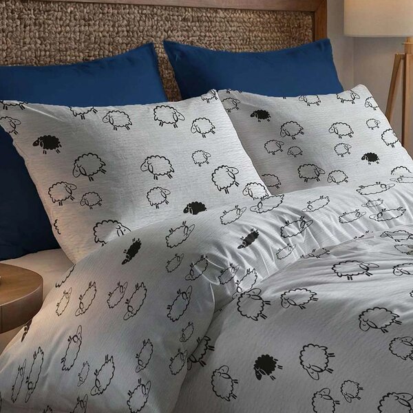 DARRÉ Krepové povlečení Ariete bílé Velikost: 140 x 220 + 70 x 90