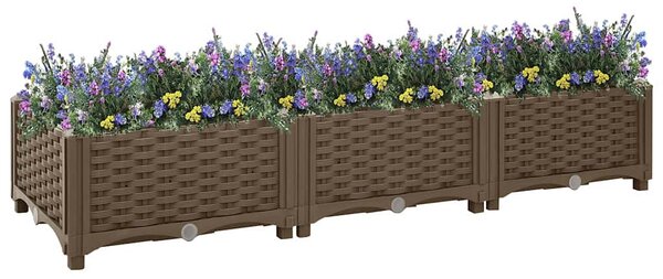 Vyvýšený záhon 120 x 40 x 23 cm polypropylen 316513