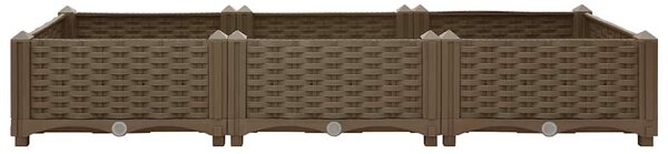 Vyvýšený záhon 120 x 40 x 23 cm polypropylen 316513
