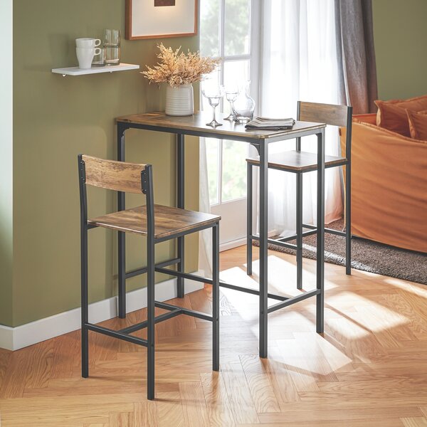 SoBuy OGT03-XL Bar Table Set 3 Piece Jídelní stl Bistro Table Balkonový nábytek Bistro nábytek