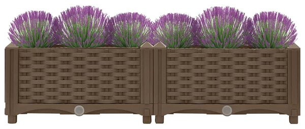 Vyvýšený záhon 80 x 40 x 23 cm polypropylen 316512