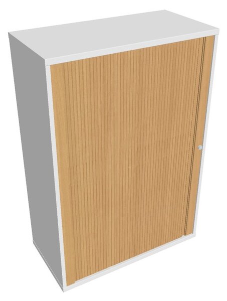 Skříň policová roletová levá 115,2 cm - Hobis Strong SZ 3 80 07 L Dekor korpusu: třešeň, Dekor pohledu: třešeň