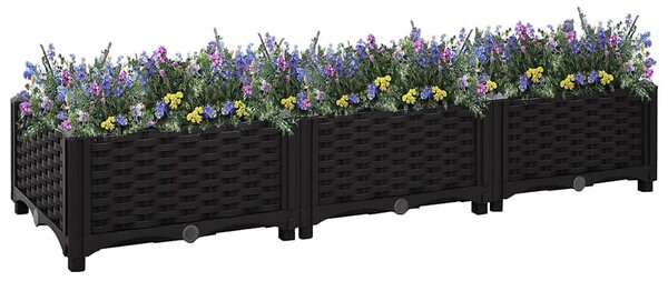 Vyvýšený záhon 120 x 40 x 23 cm polypropylen 316528