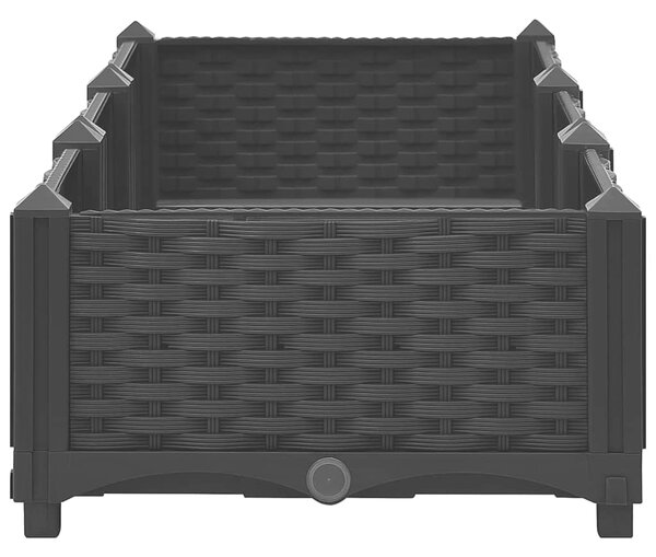 Vyvýšený záhon 120 x 40 x 23 cm polypropylen 316528