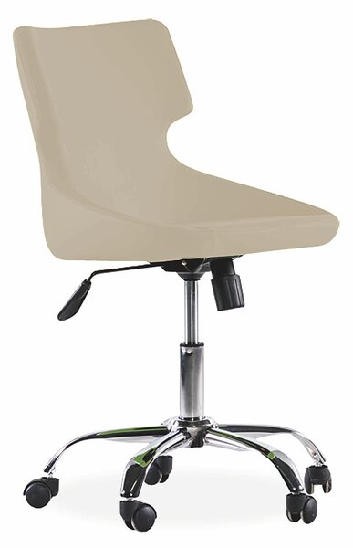 Otočná židle na kolečkách Colorato - krémová