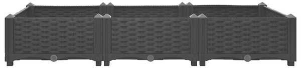 Vyvýšený záhon 120 x 40 x 23 cm polypropylen 316528