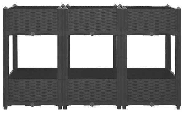Vyvýšený záhon 120 x 40 x 71 cm polypropylen 316536