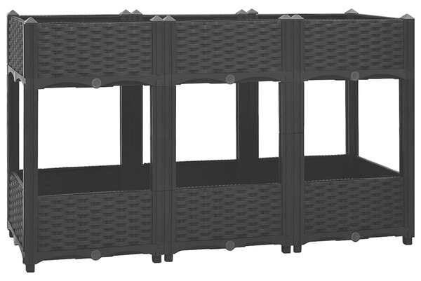 Vyvýšený záhon 120 x 40 x 71 cm polypropylen 316536