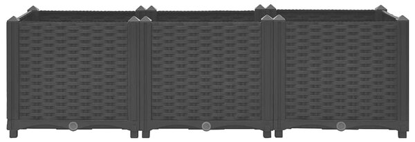 Vyvýšený záhon 120 x 40 x 38 cm polypropylen 316532