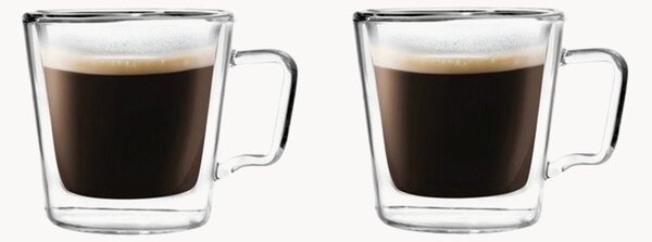 Sada dvoustěnných pohárků na espresso z borosilikátového skla Diva, 2 díly
