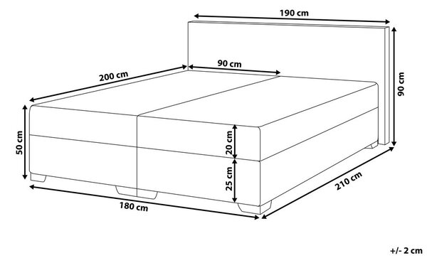 HezkýNábytek.cz Manželská postel Boxspring 180 cm PREMIER (s matracemi) (bílá). 1007429