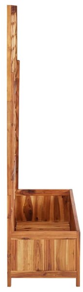 Vyvýšený záhon s treláží 85x38x150 cm masivní akáciové dřevo 316542